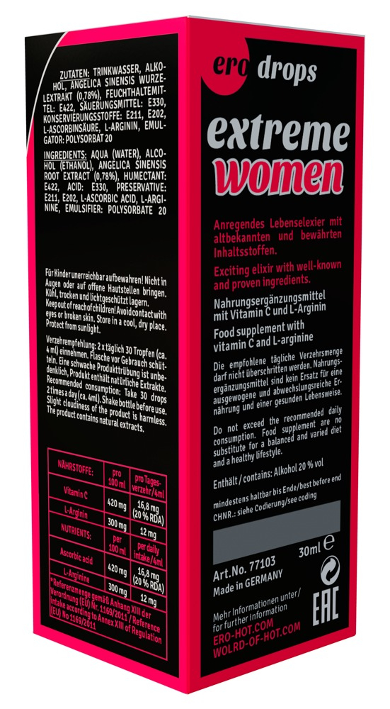 Supliment Afrodiziac Femei L-arginina Angelica Sinensis HOT Spanish Fly Extreme Women 30 ml [4]