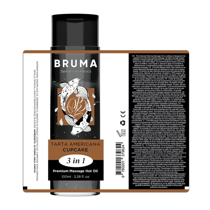 Ulei Masaj Bruma Premium massage hot oil cupcake 3 in 1 100 ml [5]