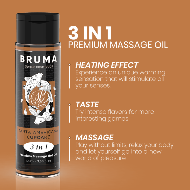 Ulei Masaj Bruma Premium massage hot oil cupcake 3 in 1 100 ml [2]