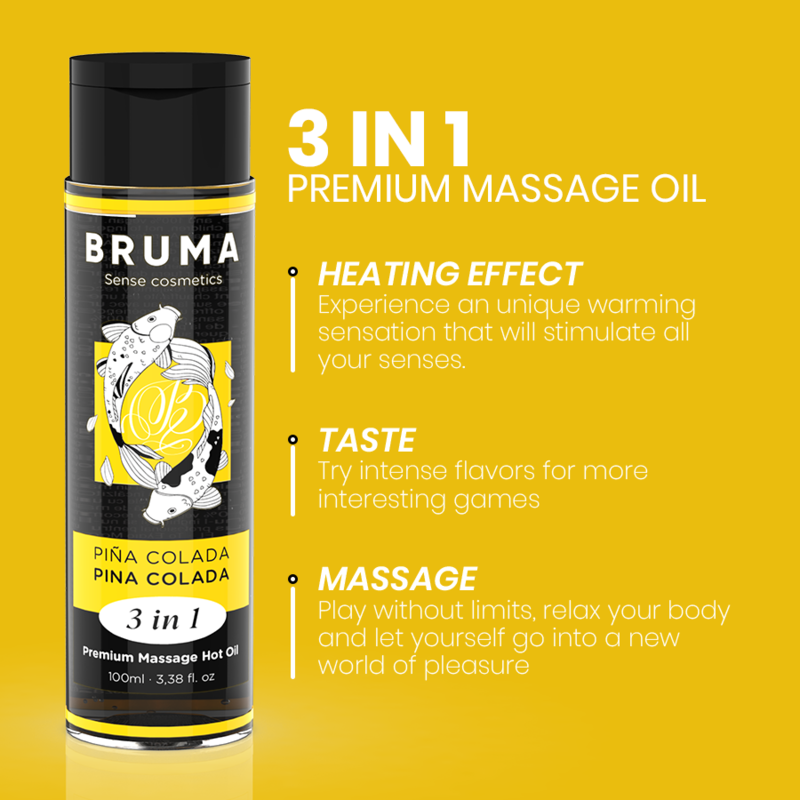 Ulei Masaj Bruma Premium massage hot oil pina colada 3 in 1 100 ml [3]