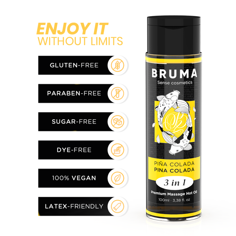 Ulei Masaj Bruma Premium massage hot oil pina colada 3 in 1 100 ml [2]