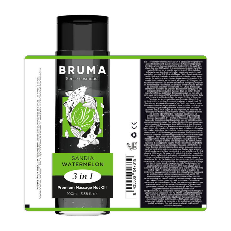 Ulei Masaj Bruma Premium massage hot oil watermelon 3 in 1 100 ml [4]