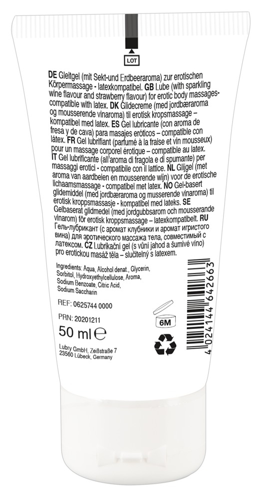 Ulei Masaj Erotic Capsuni Sampanie Lick It Erotic Massage Gel Sparkling Wine and Strawberry 50 ml [2]