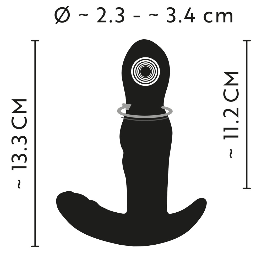 Vibrator Anal ANOS RC Rotating Prostate Plug with Vibration [12]