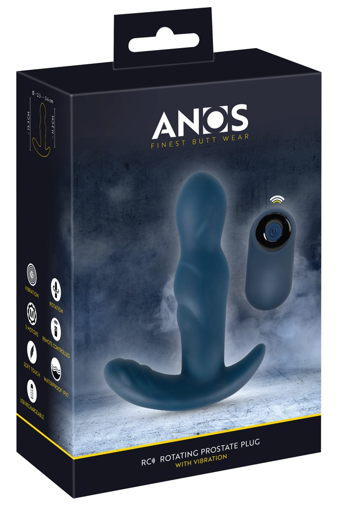 Vibrator Anal ANOS RC Rotating Prostate Plug with Vibration [14]