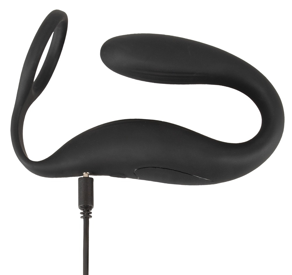 Vibrator Black Velvets Cock ring with RC butt plug [7]