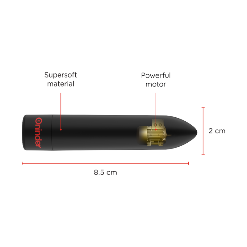 Vibrator Bullet Oninder Berlin Bullet Vibrator Black 9 Modes 8.5 X 2 Cm - Free App [7]