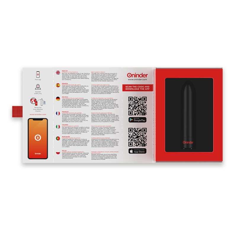 Vibrator Bullet Oninder Berlin Bullet Vibrator Black 9 Modes 8.5 X 2 Cm - Free App [8]