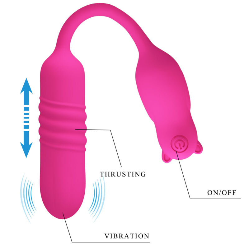 Vibrator Bullet Pretty Love Pink Silicone Vibrating Bullet [4]