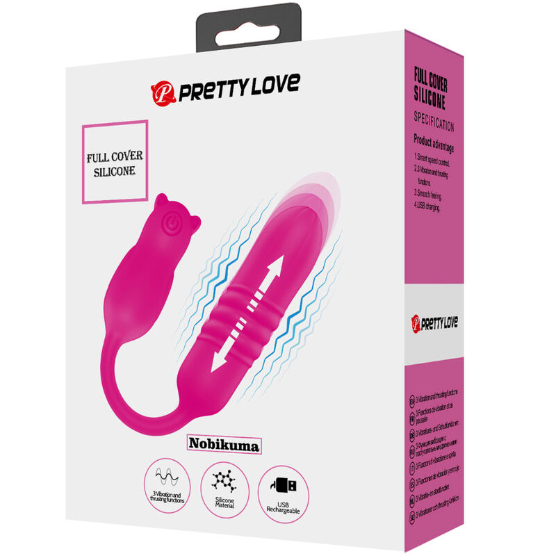 Vibrator Bullet Pretty Love Pink Silicone Vibrating Bullet [1]