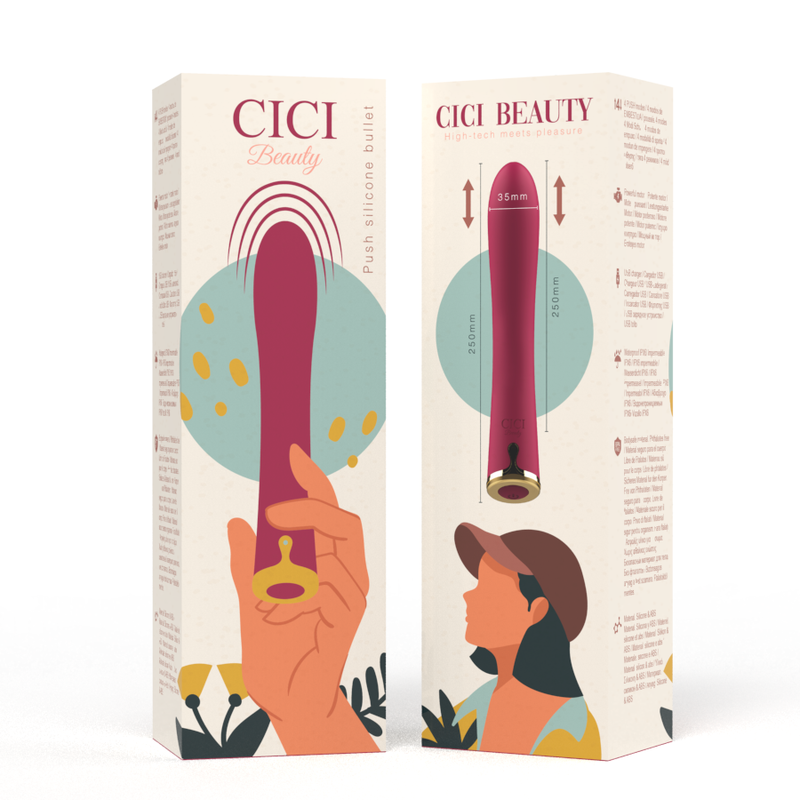 Vibrator Cici Beauty Premium Silicone Push Bullet [7]
