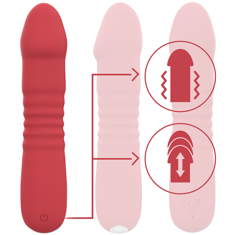 Vibrator G-spot Intense Juni Up & Down 10 Red Vibrations [4]