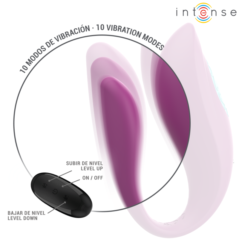 Vibrator Intense Annie u shaped vibrator and stimulator purple remote control [2]
