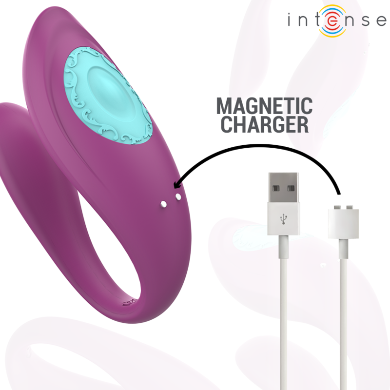 Vibrator Intense Annie u shaped vibrator and stimulator purple remote control [6]
