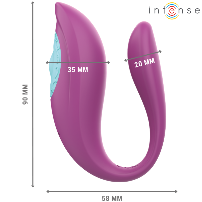 Vibrator Intense Annie u shaped vibrator and stimulator purple remote control [4]