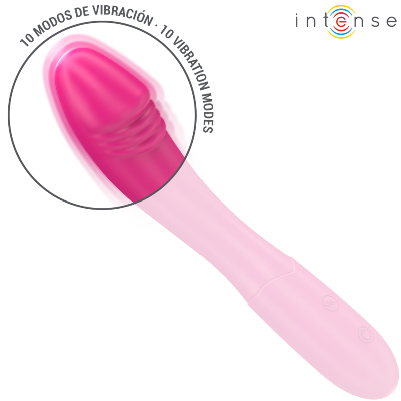 Vibrator Intense Belinda vibrator 19 cm flexible 10 vibrations pink [2]