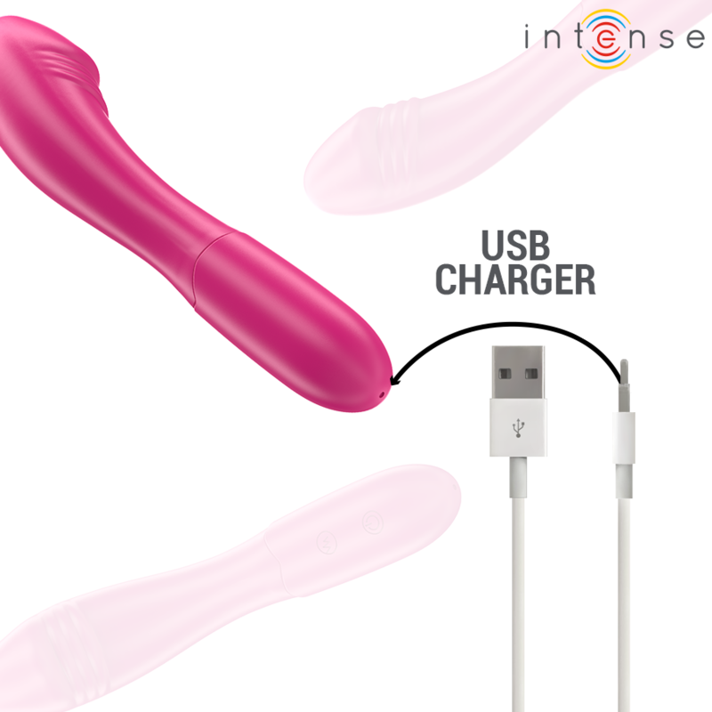 Vibrator Intense Belinda vibrator 19 cm flexible 10 vibrations pink [3]