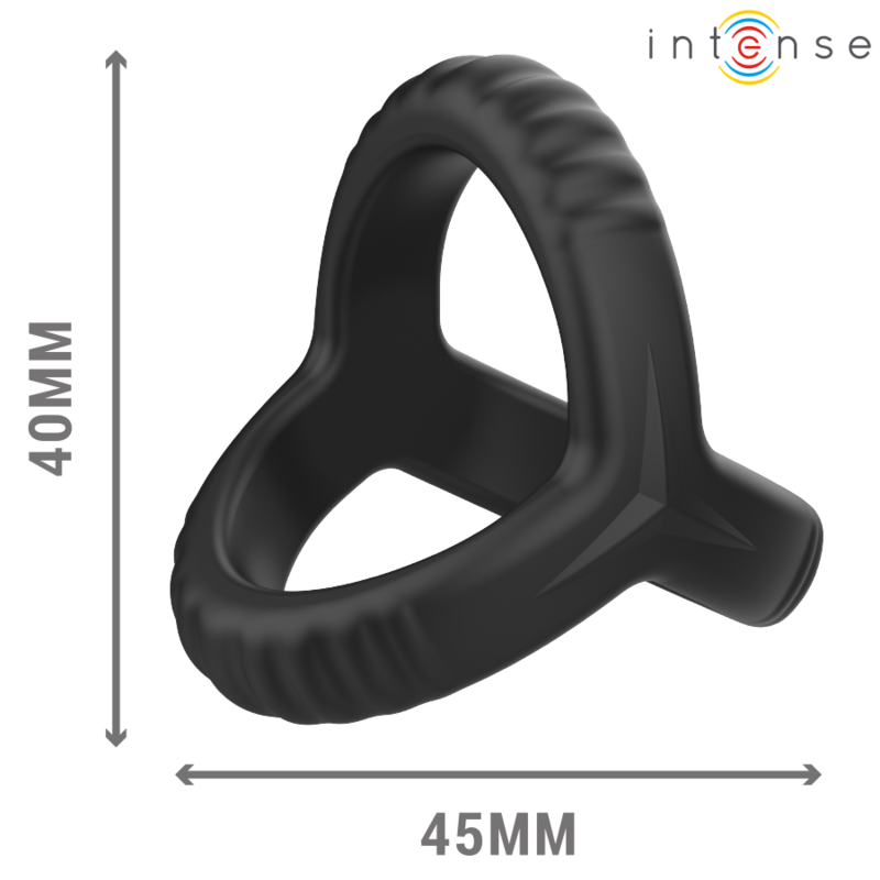 Inel Penis Intense Carson double silicone penis ring black model 4 [2]