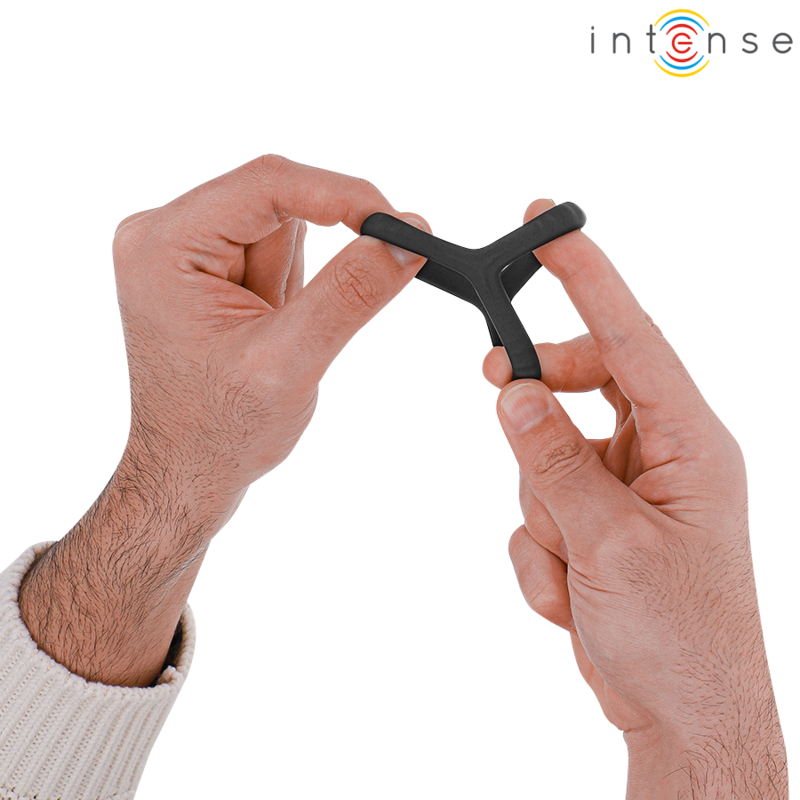 Inel Penis Intense Carson double silicone penis ring black model 4 [4]