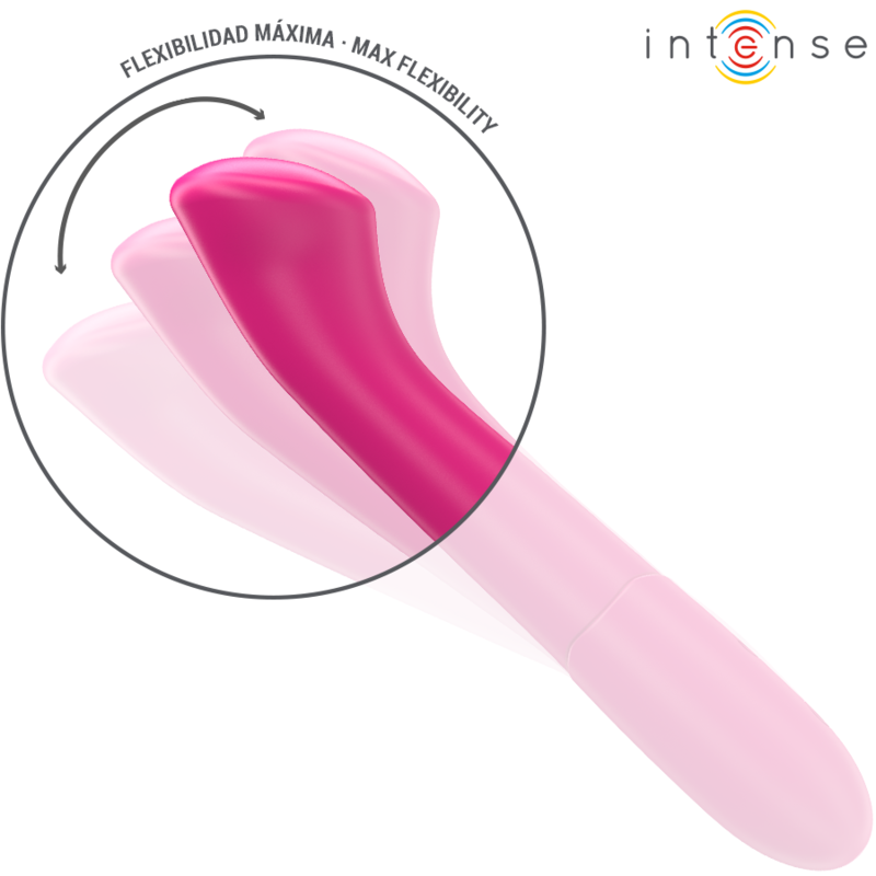 Vibrator Intense Paty vibrator 19 cm flexible 10 vibrations model 2 pink [2]