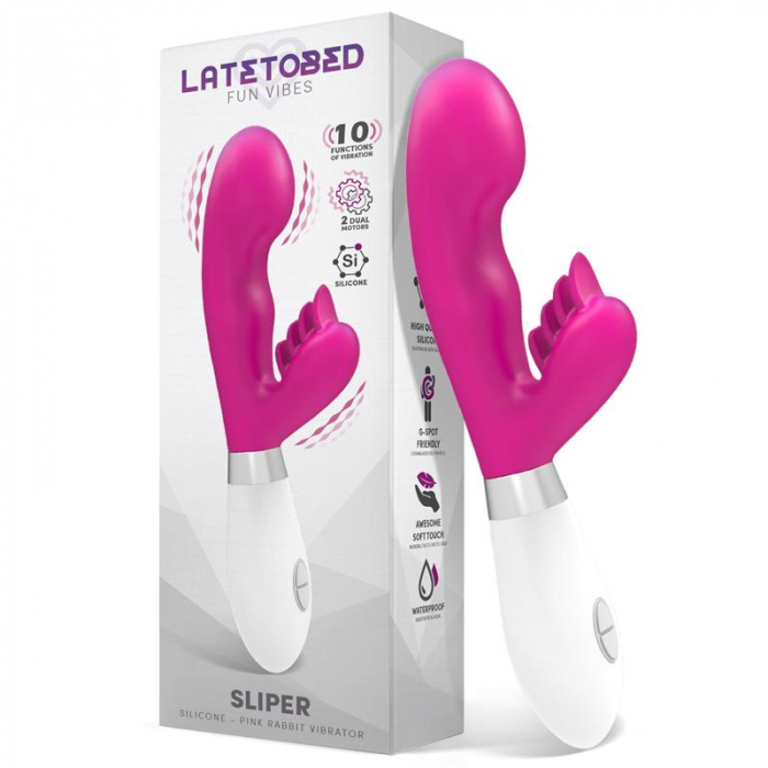 Vibrator LateToBed Slipper Rabit Vibe Silicone Pink [2]