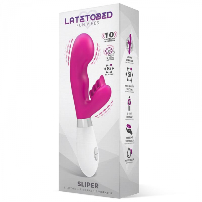 Vibrator LateToBed Slipper Rabit Vibe Silicone Pink [3]