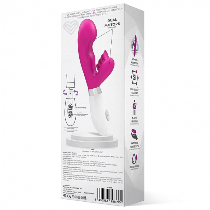 Vibrator LateToBed Slipper Rabit Vibe Silicone Pink [4]