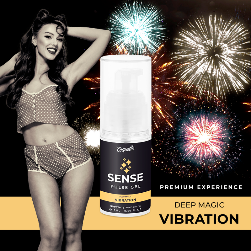 Vibrator Lichid Coquette Chic Desire Pulse Strawberry Vibration Gel Premium Liquid 15 ml [3]