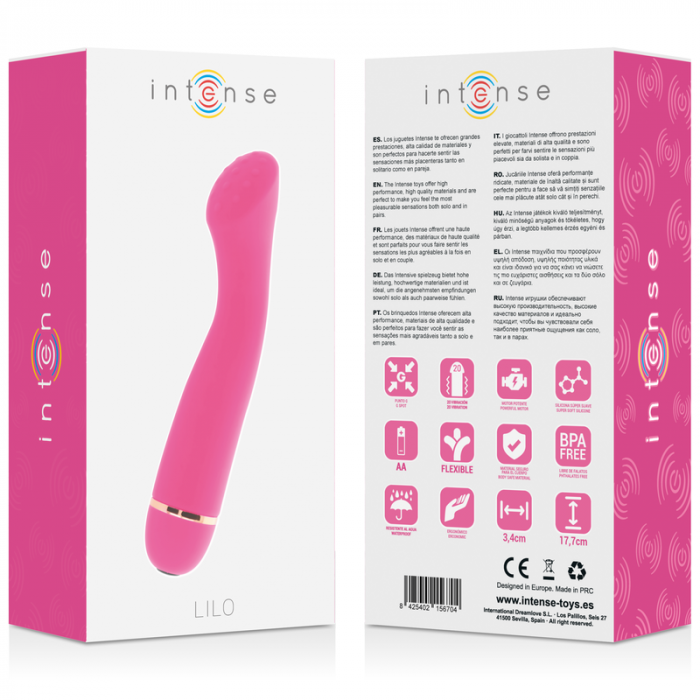 Vibrator Intense Lilo 20 Speeds Silicone Pink [4]