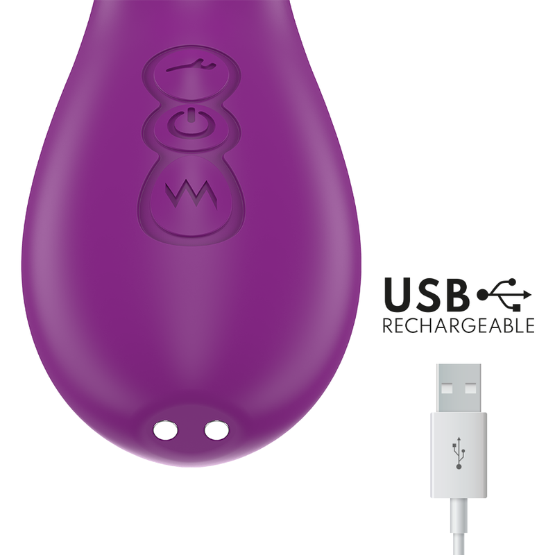 Vibrator Rabbit Intense Ateneo Rechargeable Multifunction Vibrator 7 Vibrations With Swinging Motion And Sucking Purple [4]
