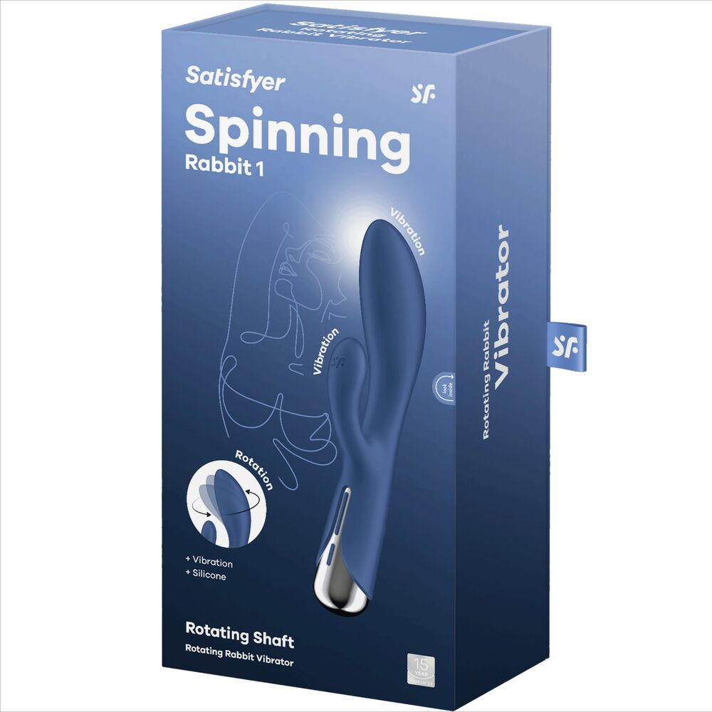 Vibrator Rabbit Satisfyer Spinning Rabbit 1 Clitoris And G-spot Stimulation Blue [2]