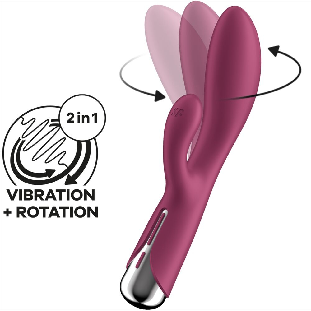 Vibrator Rabbit Satisfyer Spinning Rabbit 1 Clitoris And G-spot Stimulation Red [1]