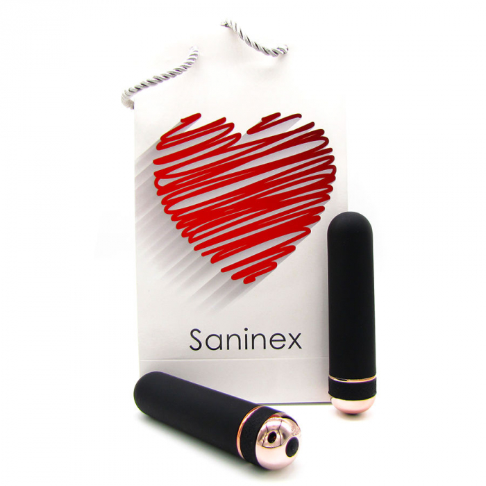 Vibrator Saninex Orgasmic Elegance Black And Gold 13 Cm [2]
