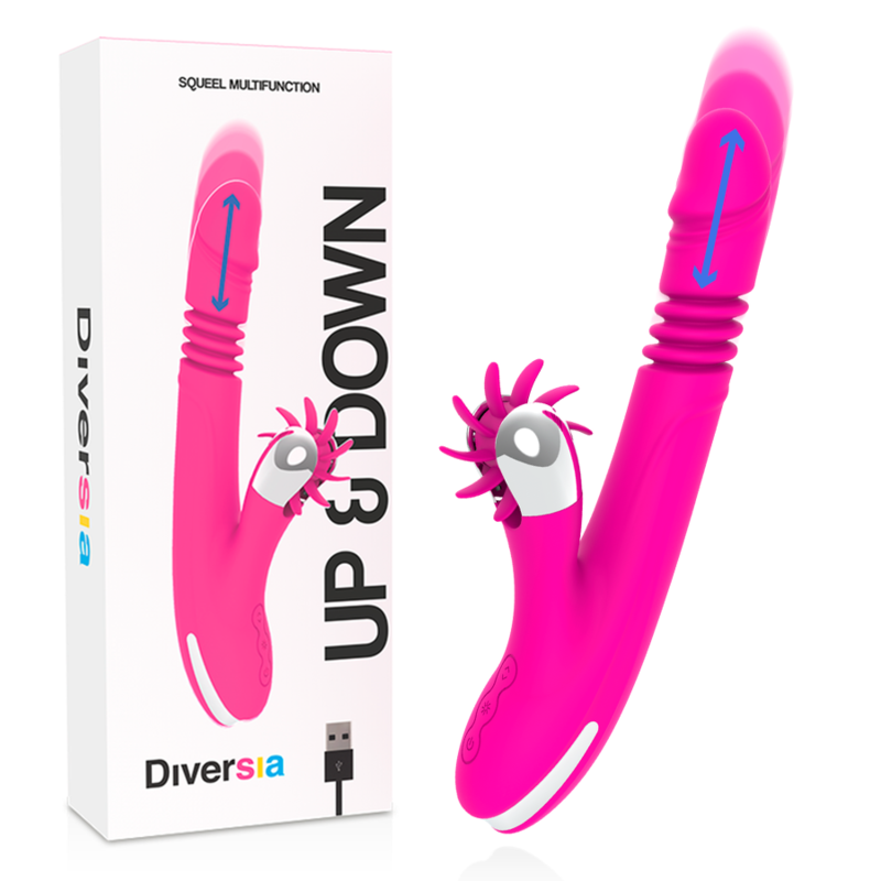 Vibrator Roz Femei Diversia Bunny up down 24 cm [3]