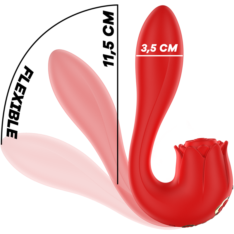 Vibrator Stimulator Clitoris Mia Selena Stimulator Vibrating + Tapping Red [6]