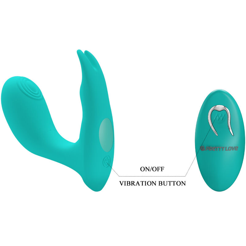 Vibrator Stimulator Clitoris Pretty Love Idabelle Vibration & Pulsation Remote Control Blue [6]