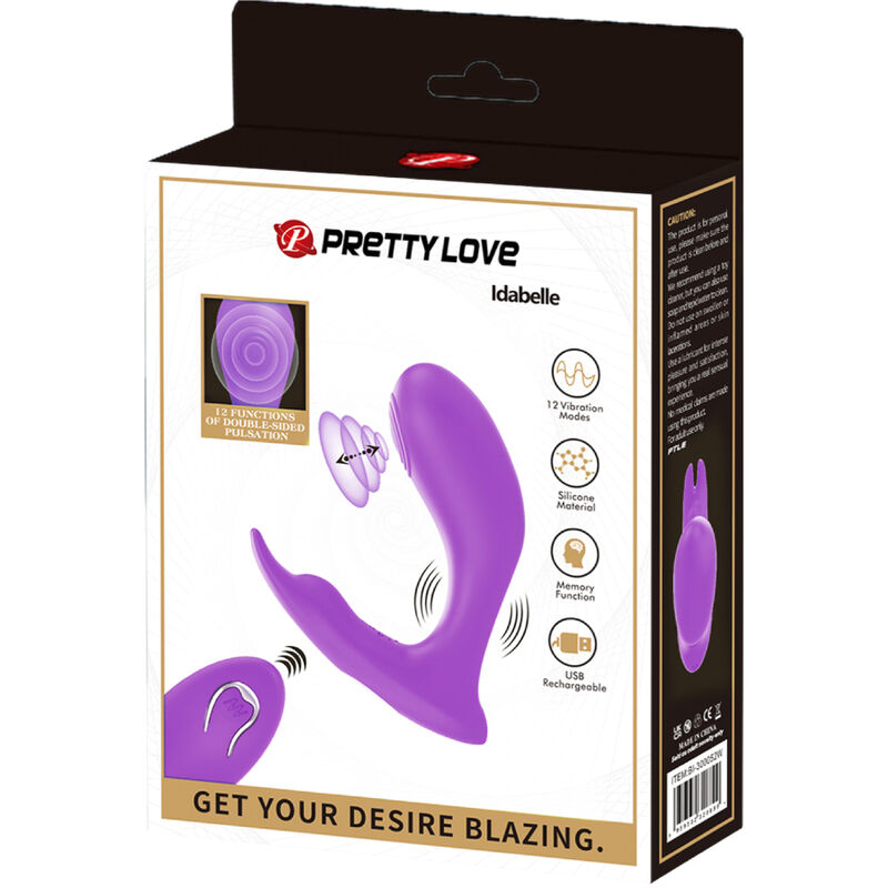 Vibrator Stimulator Clitoris Pretty Love Idabelle Vibration & Pulsation Remote Control Violet [1]