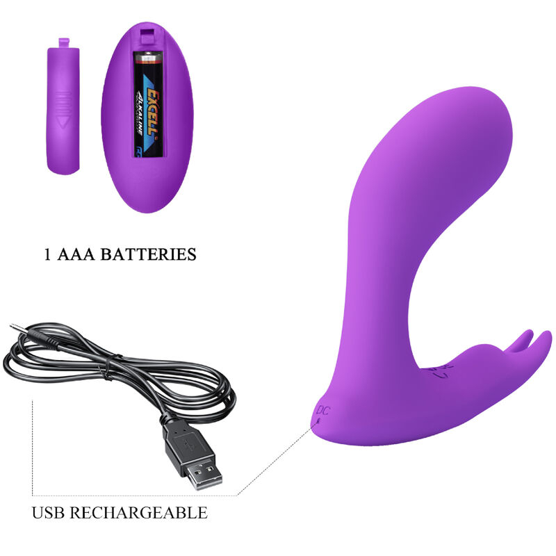 Vibrator Stimulator Clitoris Pretty Love Idabelle Vibration & Pulsation Remote Control Violet [6]