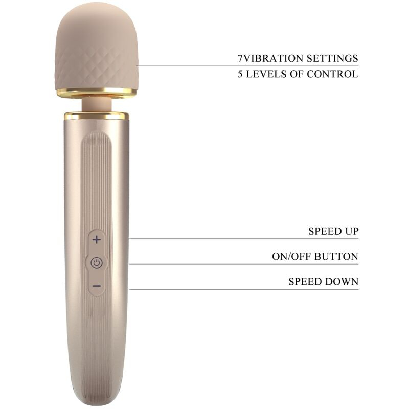 Vibrator Stimulator Clitoris Pretty Love Massager 7 Vibration Modes Champagne [5]
