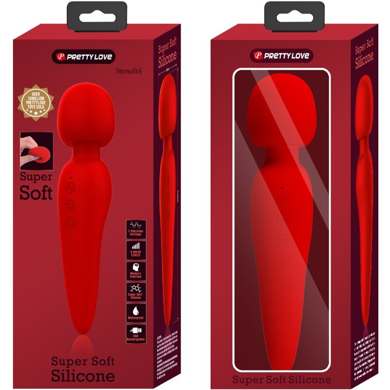 Vibrator Stimulator Clitoris Pretty Love Meredith Massager 12 Vibration Modes Red [9]