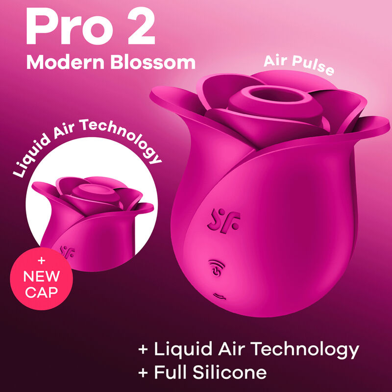 Vibrator Stimulator Clitoris Satisfyer Air Pulse Pro 2 Modern Blossom Vibrator [2]