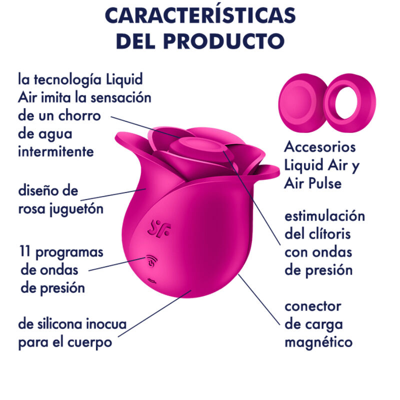 Vibrator Stimulator Clitoris Satisfyer Air Pulse Pro 2 Modern Blossom Vibrator [6]