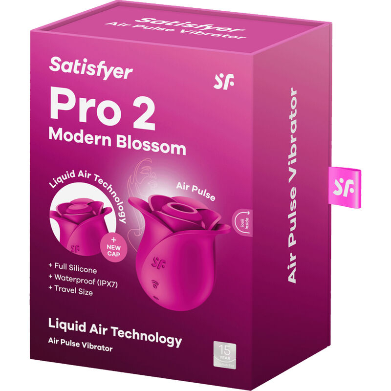 Vibrator Stimulator Clitoris Satisfyer Air Pulse Pro 2 Modern Blossom Vibrator [3]