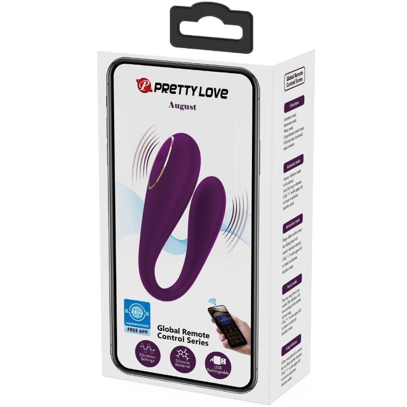Vibrator tip C Pretty Love August Remote Global Double Pleasure Vibrator [14]