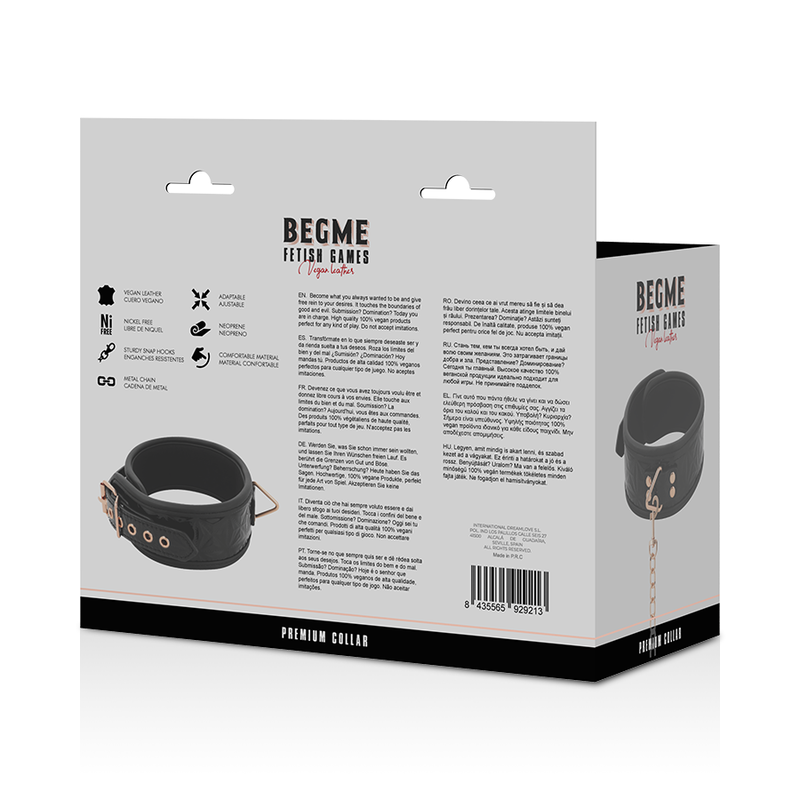 Zgarda Begme Black Edition Premium Vegan Leather Collar With Neoprene Lining [8]
