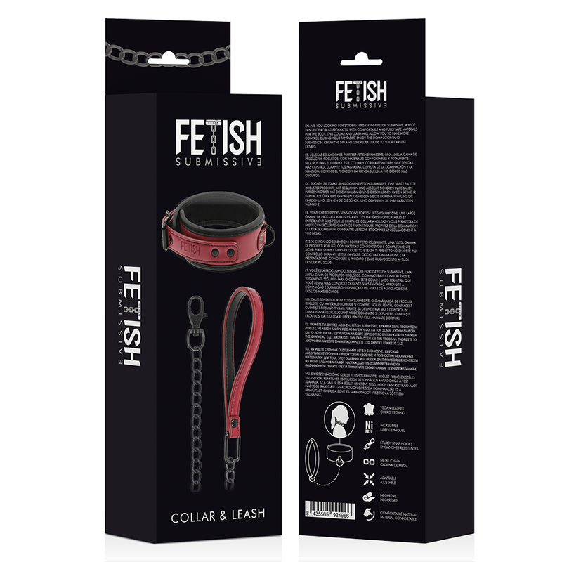 Zgarda Fetish Submissive Dark Room Neoprene Lining Chain Necklace [4]