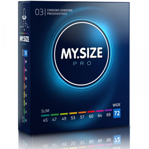 Prezervative - Prezervative MY SIZE - PRO CONDOMS 72 MM 3 buc