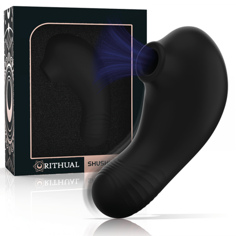 Vibrator Clitoris - Stimulator Clitoris Rithual Shushu Pro Stimulator Clitoral 2 Powerfull Motors Black