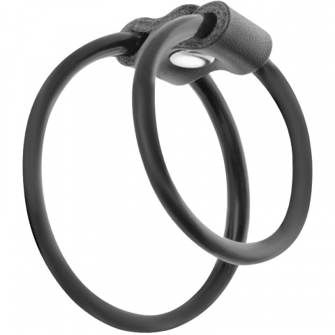 Accesorii si Bijuterii Erotice - Inel Penis Testicule Darkness enhancing duo penis rings