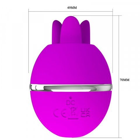 Vibrator Stimulator Clitoris Pretty Love Gemini Ball Purple Round Silicone Vibrator [2]